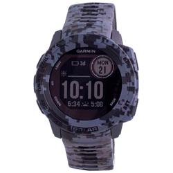 Picture of Garmin 010-02293-05 Unisex Instinct Solar Tactical Edition Graphite Camo Silicone Band Multisport Watch&#44; White