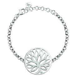 19 cm Loto Stainless Steel Women Bracelet  White