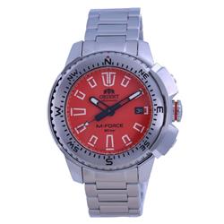 RA-AC0N02Y10B M-Force Orange Dial Stainless Steel Automatic Divers 200M Men Watch, White -  Orient