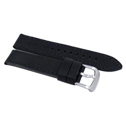 Picture of Seiko LS8 22 mm Men Black Ratio Brand Leather Strap, Black