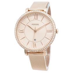 Picture of Fossil ES4628 Jacqueline Rose Gold Stainless Steel Mesh Quartz Women Watch&#44; Blue