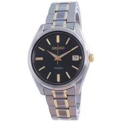SUR377P1 Discover More Titanium Quartz 100M Men Watch, Black -  Seiko