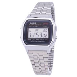 Picture of Casio A159WA-N1DF Digital Alarm Chrono Stainless Steel Men Watch&#44; White