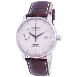 Z84625 Atlantik White Dial Leather Strap Automatic Men Watch, Blue -  Zeppelin