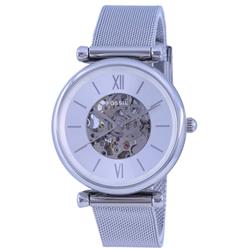 Picture of Fossil ME3176 Carlie Silver Dial Stainless Steel Automatic Women Watch&#44; White