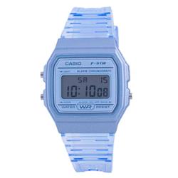 Picture of Casio F-91WS-2 Youth Blue Resin Digital Unisex Watch&#44; Blue