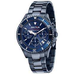 230 Chronograph Dark Blue Dial Stainless Steel Quartz 100M Men Watch, White -  Get Noticed, GE3443743