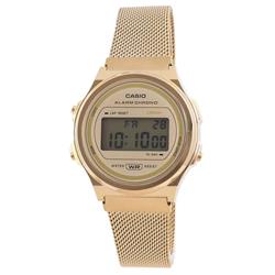 Picture of Casio A171WEMG-9A Youth Vintage Gold Tone Stainless Steel Digital Unisex Watch&#44; Black