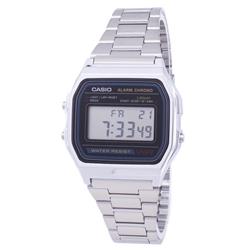 Picture of Casio A158WA-1DF Mens Digital Stainless Steel Daily Alarm Watch&#44; Black