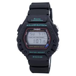 DW-290-1VS Digital Classic Alarm Chronograph WR200M Mens Watch, Black - Adult -  Casio