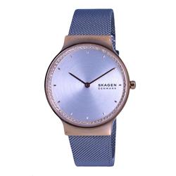 Picture of Skagen SKW3017 Freja Crystal Accents Stainless Steel Mesh Silver Dial Quartz Womens Watch&#44; White