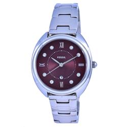 Picture of Fossil ES5126 Gabby Crystal Accents Stainless Steel Red Dial Quartz Womens Watch&#44; Blue