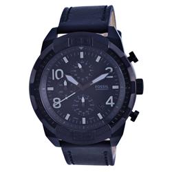 Picture of Fossil FS5874 Bronson Chronograph Leather Black Dial Quartz Mens Watch&#44; Blue