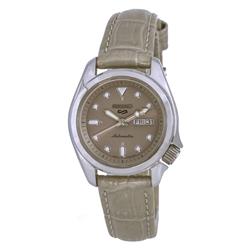 Picture of Seiko SRE005K1 5 Sports Compact Leather Beige Dial Automatic 100M Womens Watch&#44; Blue