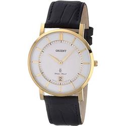 Picture of Orient FGW01002W0 Classic Leather Strap Dressy White Dial Quartz Mens Watch&#44; White