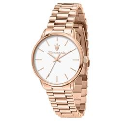 Royale Rose Gold Tone Stainless Steel White Dial Quartz Womens Watch, Blue -  Curiosidad, CU2934171