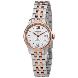 T41.2.183.33 T-Classic Le Locle Small Lady Two Tone Automatic Womens Watch, White -  Tissot, T41.2.183.33~