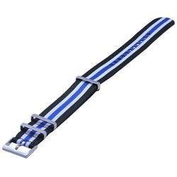 Picture of Ratio NATO19 22 mm Black & Blue Nylon Men Watch Strap for Adult - Blue