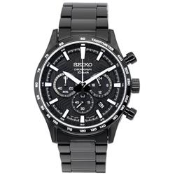 SSB415P1 Urban Sports Chronograph Black Dial Quartz 100M Men Watch for Adult - White -  Seiko