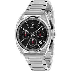 R8873632003- Trimarano Chronograph Quartz 100M Blue Dial Men Watch for Adult - Black -  Maserati