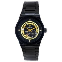 98A291 Modern Millennia Semi Skeleton Black Dial Automatic Men Watch for Adult - White -  Bulova