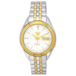 Picture of Seiko SNKL24J1 5 Two Tone Stainless Steel White Dial Automatic Men Watch for Adult - Black
