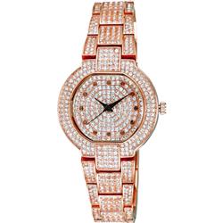 Picture of Adee Kaye AK2005-LRG.-.NS Astonish Collection Crystal Accents Dial Quartz Womens Watch&#44; Rose Gold & Blue