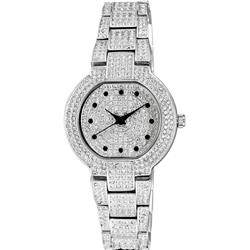 Picture of Adee Kaye AK2005-L.-.NS Astonish Collection Crystal Accents Dial Quartz Womens Watch&#44; White & Silver