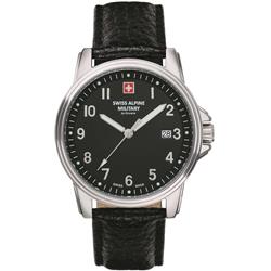 7011.1537.-.GW by Grovana Leader Black Dial Quartz 100M Mens Watch, White & Black -  Swiss Alpine Military