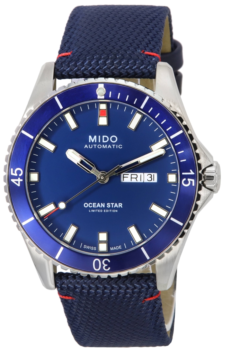 Picture of Mido M026.430.17.041.01 200 m Ocean Star IBA Limited Edition Blue Dial Automatic Divers Mens Watch