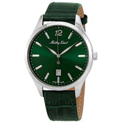 Picture of Mathey-Tissot H411AV.-.MT Urban Leather Strap Green Dial Quartz Mens Watch&#44; White - Adult
