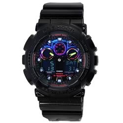 GA-100RGB-1A G-Shock Virtual Rainbow Analog Digital Quartz 200M Mens Watch, Blue - Adult -  Casio