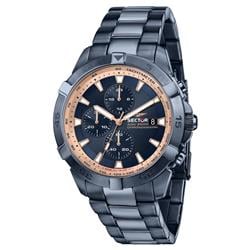 ADV2500 Chronograph Stainless Steel Blue Dial Quartz 100M Mens Watch, White - Adult -  Get Noticed, GE3446821