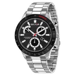 270 Chronograph Stainless Steel Black Dial Quartz Mens Watch, White - Adult -  Get Noticed, GE3450100