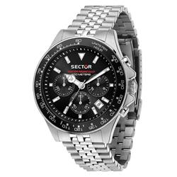 230 Chronograph Stainless Steel Black Dial Quartz 100M Mens Watch, White - Adult -  Get Noticed, GE3457683