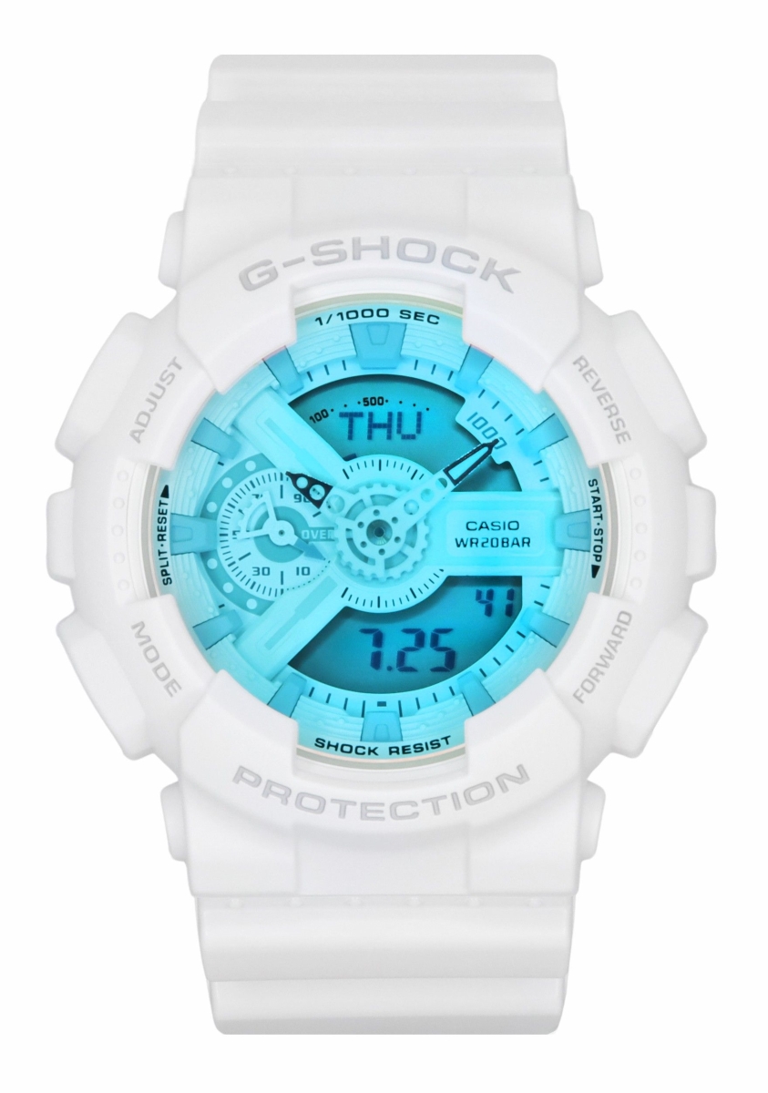 Picture of Casio GA-110TL-7A 51.20 x 16.90 mm G-Shock Analog Digital White Resin Strap Multicolor Dial Quartz 200 m Mens Watch