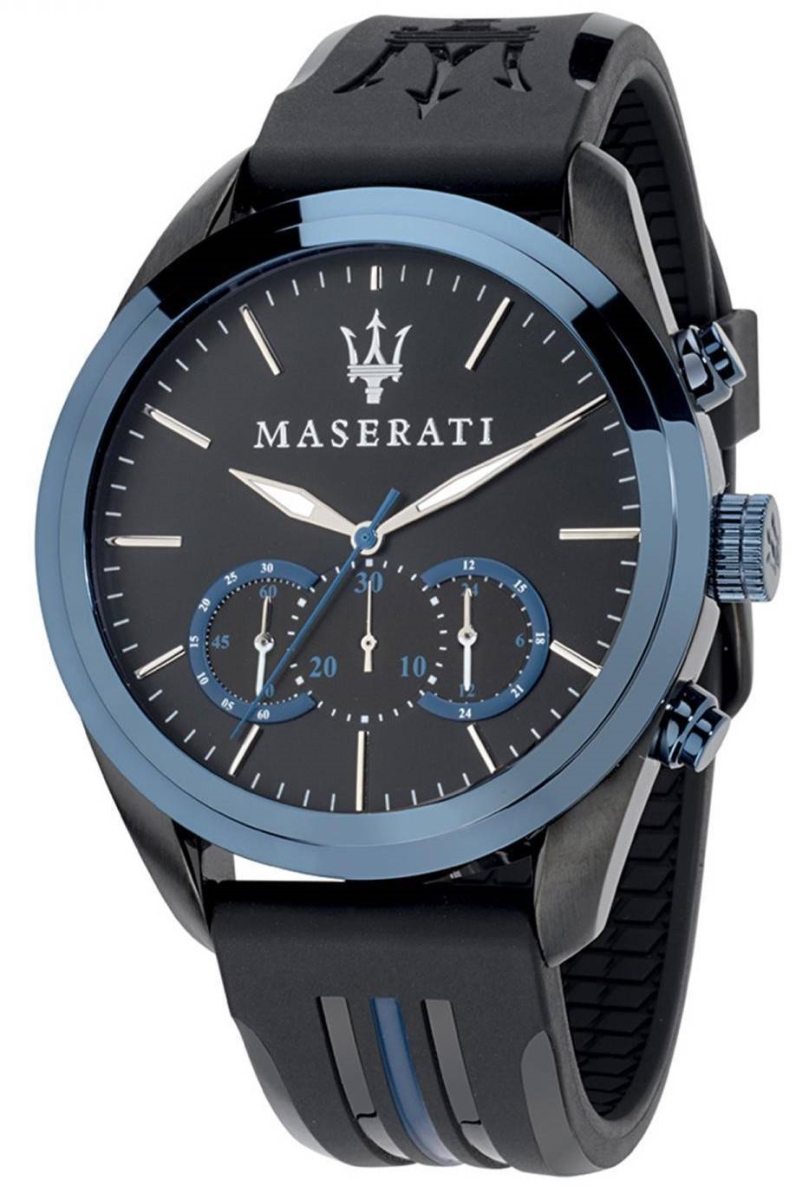 R8871612006- 45 x 12.20 mm Traguardo Chronograph Quartz Mens Watch -  Maserati