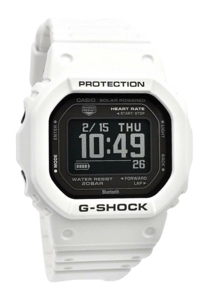 Picture of Casio DW-H5600-7 44.5 x 17.40 mm G-Shock G-Squad Digital Smartphone Link Bluetooth Bio Based Resin Solar 200 m Mens Watch