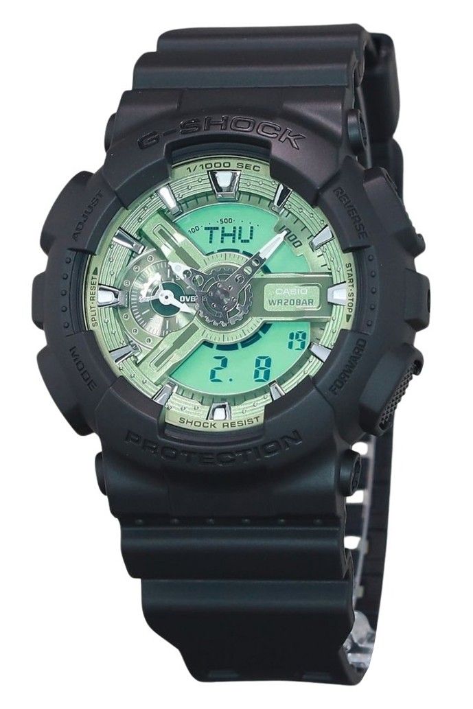 Picture of Casio GA-110CD-1A3 51.20 x 16.90 mm G-Shock Analog Digital Resin Strap Mint Green Dial Quartz 200 m Mens Watch