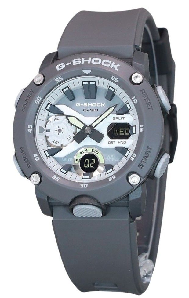 Picture of Casio GA-2000HD-8A 47 x 14.10 mm G-Shock Hidden Glow Series Analog Digital Resin Strap Gray Dial Quartz 200 m Mens Watch