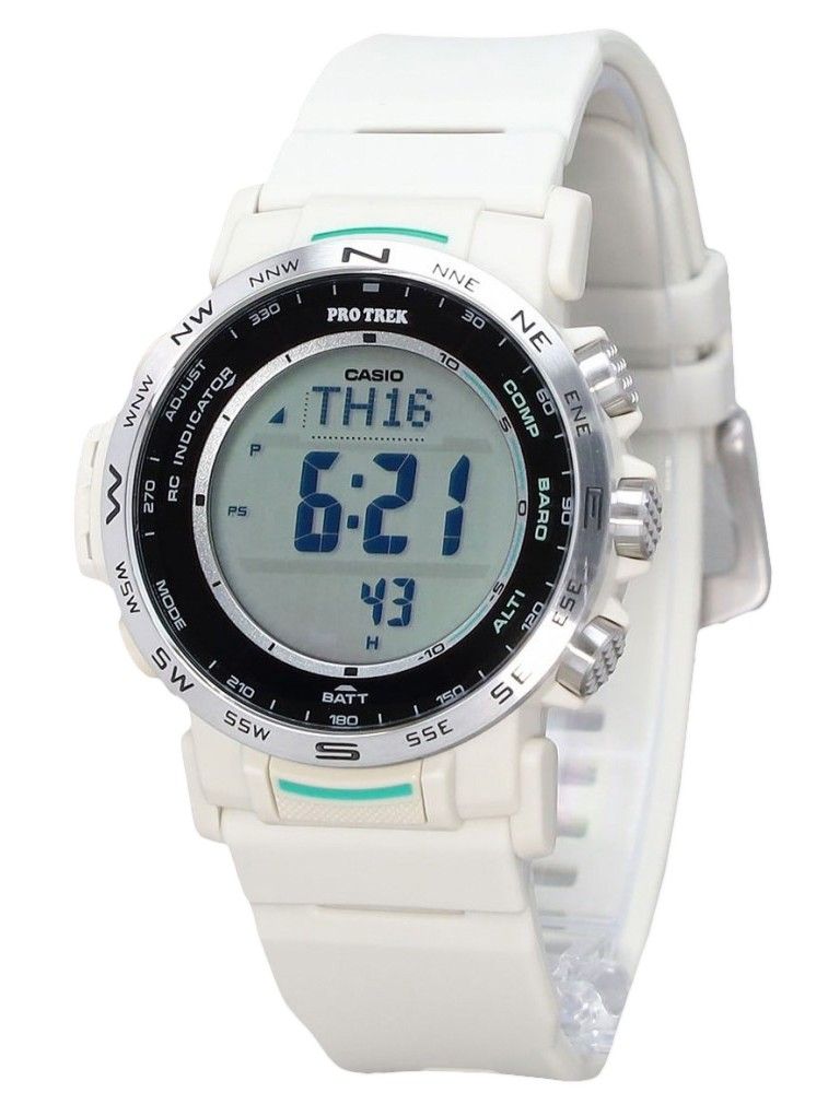Picture of Casio PRW-35-7 44.60 x 13 mm ProTrek Climber Line Digital White Bio Based Resin Strap Tough Solar 100 m Mens Watch