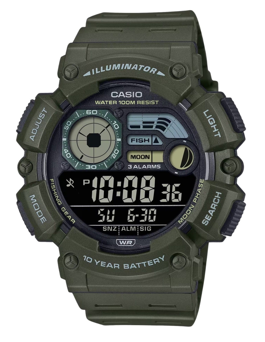 Picture of Casio WS-1500H-3BV 50.10 x 16.80 mm Digital Resin Strap Quartz 100 m Mens Watch