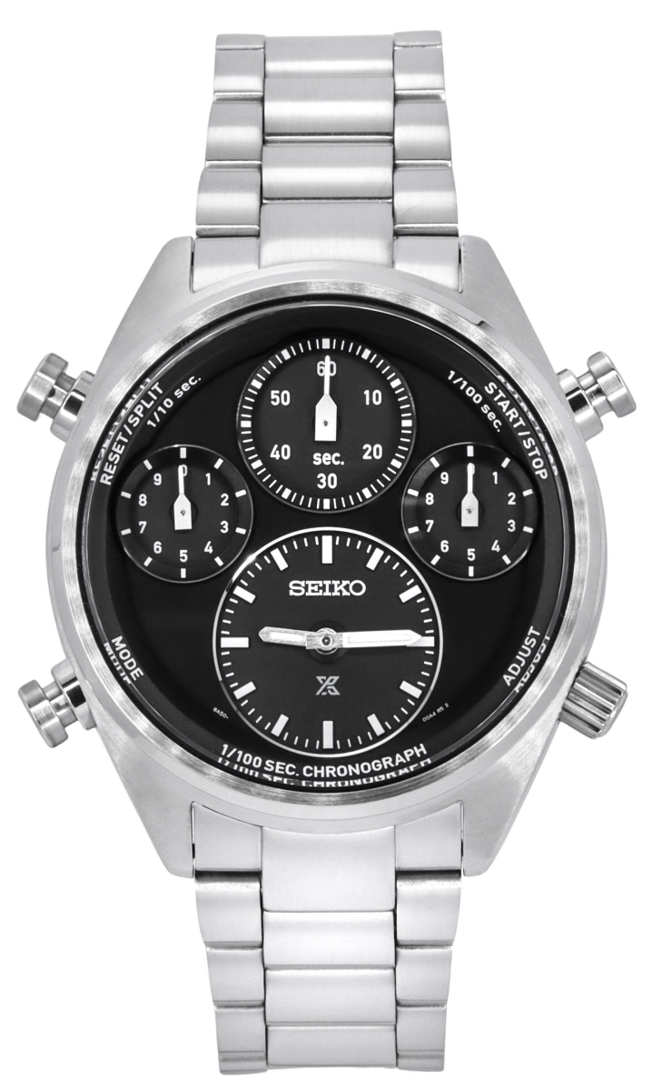 SFJ003P1 41.97 x 12.91 mm Prospex Speedtimer Chronograph Stainless Steel Black Dial Solar 100 m Mens Watch -  Seiko