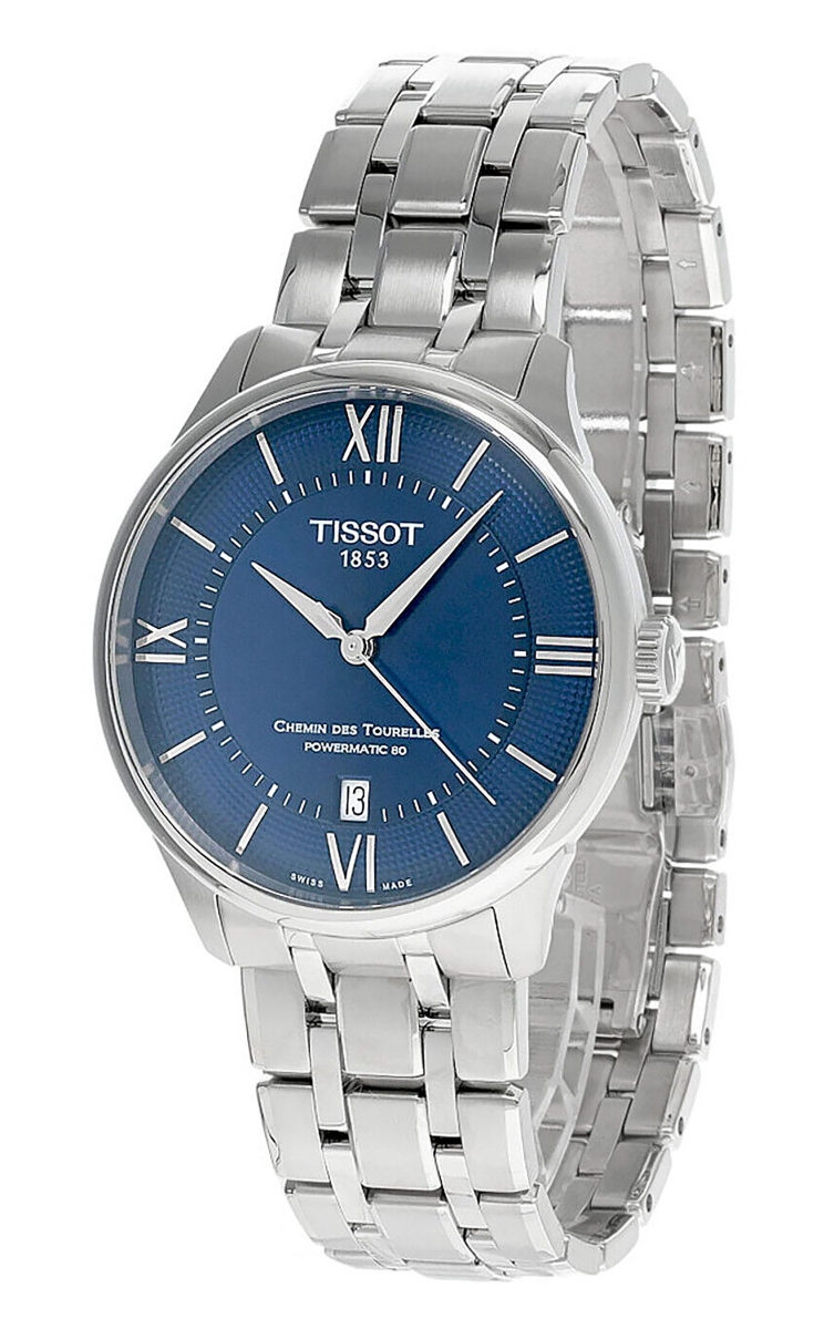 Picture of Tissot T139.807.11.048.00 39 x 11.20 mm T-Classic Chemin Des Tourelles Powermatic 80 Blue Dial Automatic Unisex Watch