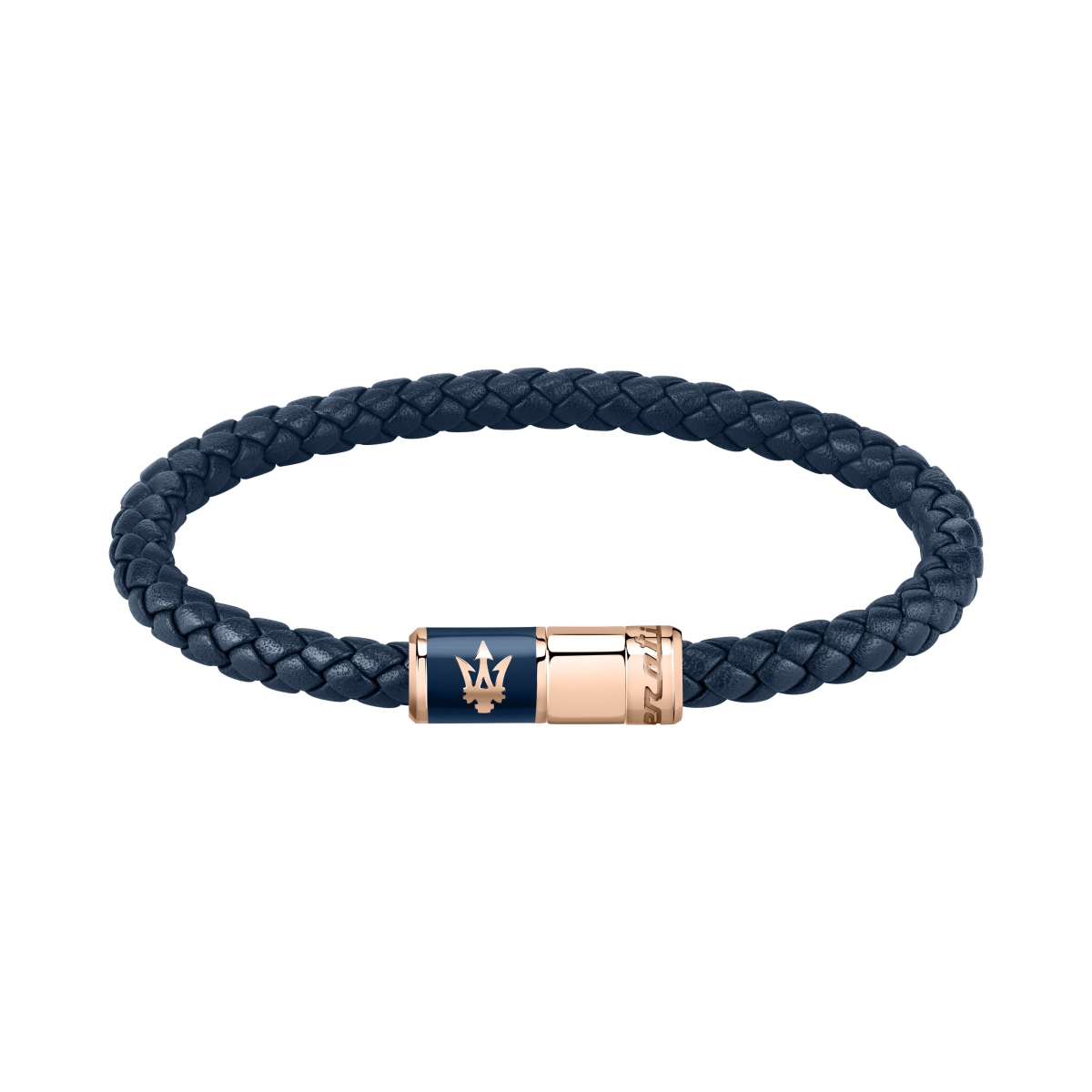 Picture of Maserati Accessories JM222AVE09- Recycled Leather & Stainless Steel Bracelet for Men