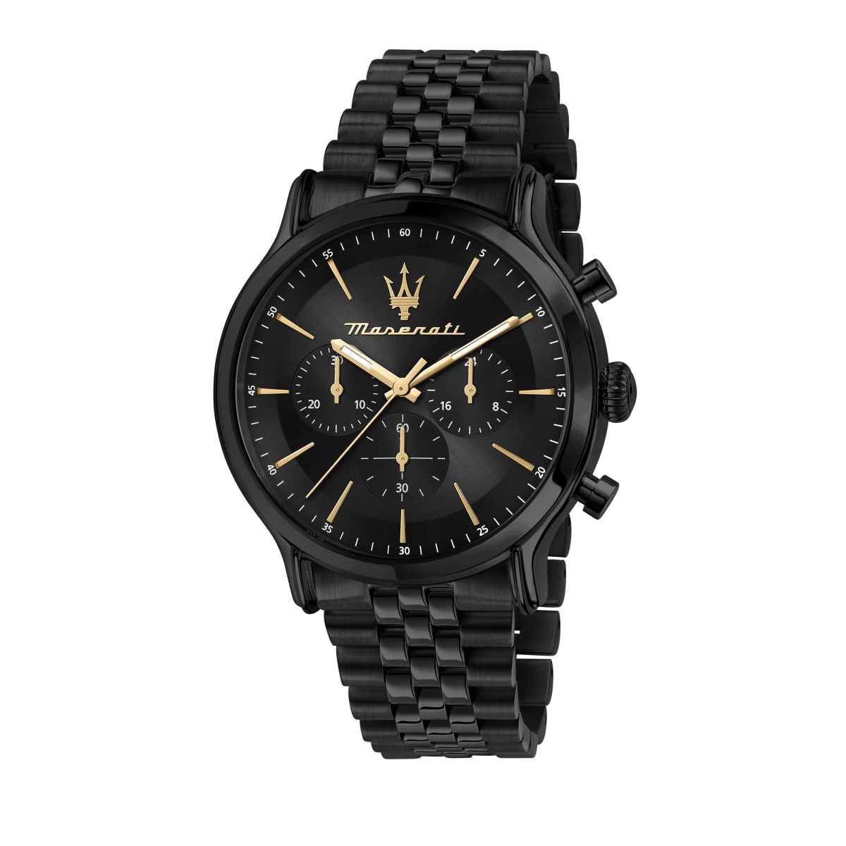 R8873618020- 42 x 11.35 mm Epoca Limited Edition Chronograph Stainless Steel Black Dial Quartz 100 m Mens Watch -  Maserati