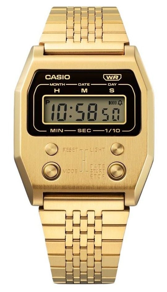 Picture of Casio A1100G-5 35 x 9.10 mm Vintage Digital Gold Ion Plated Stainless Steel Quartz Unisex Watch