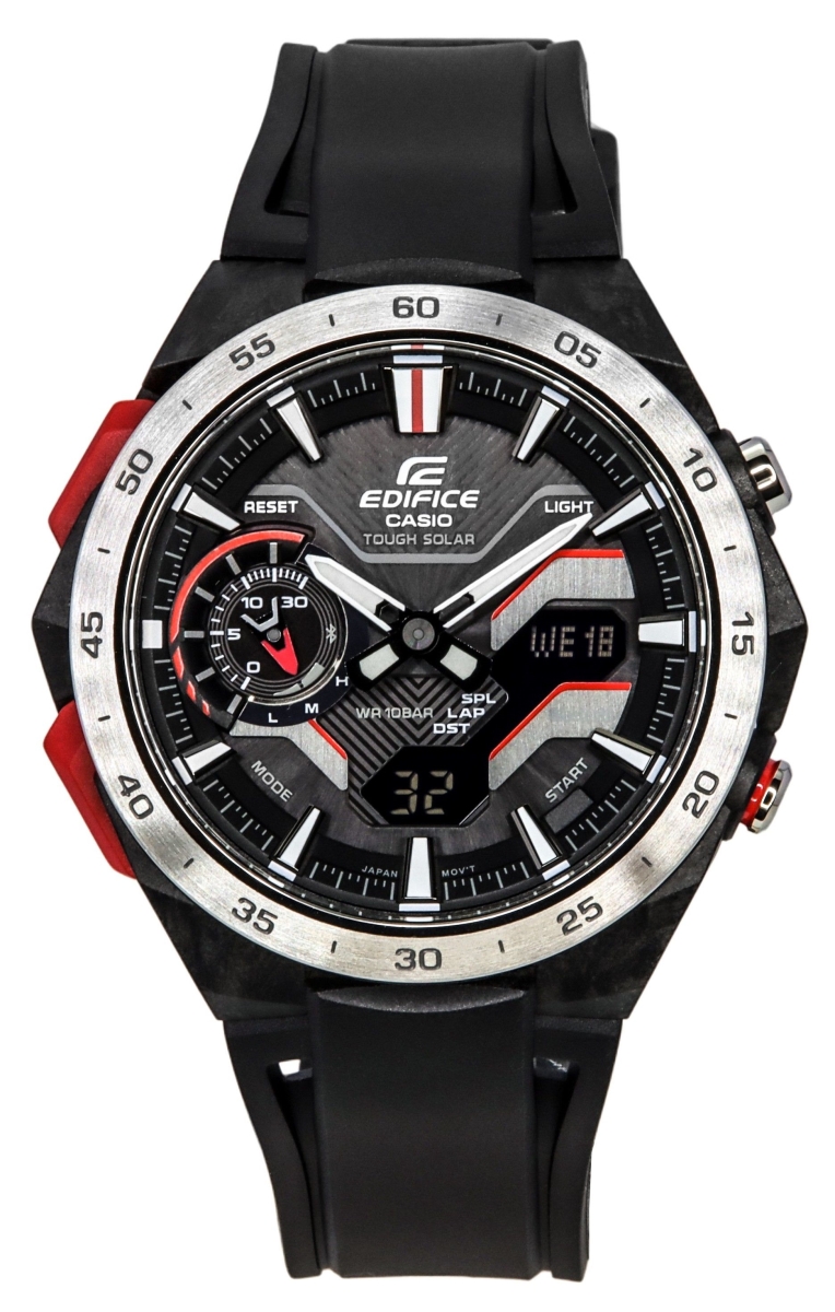 Picture of Casio ECB-2200P-1A 48.20 x 11.90 mm Edifice Windflow Mobile Link Analog Digital Black Dial Solar 100 m Mens Watch