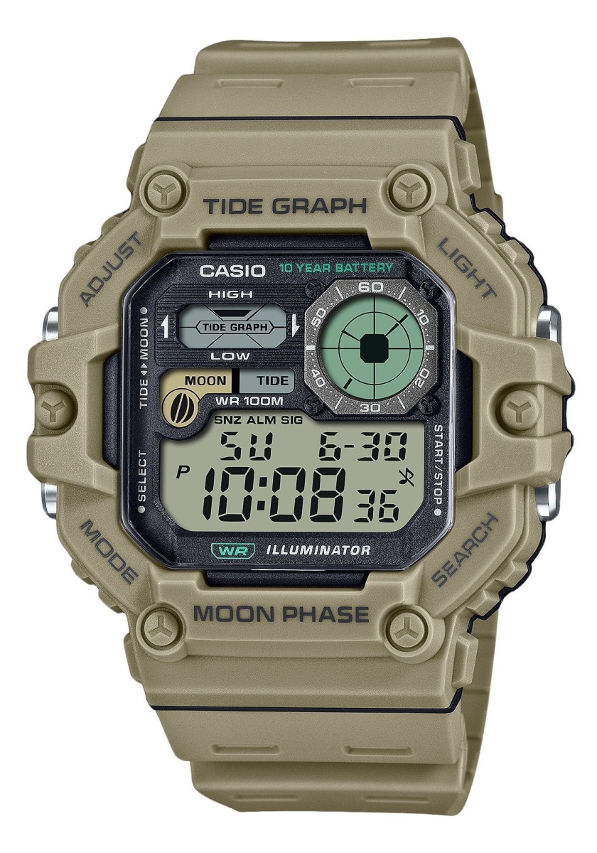 Picture of Casio WS-1700H-5AV 48.60 x 15.20 mm Standard Digital Graph Moon Phase Resin Strap Quartz 100 m Mens Watch