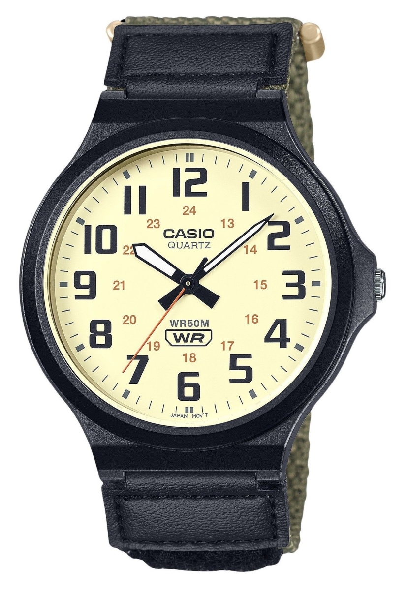 Picture of Casio MW-240B-3BV 43.60 x 10.30 mm Standard Analog Cloth Strap Beige Dial Quartz Mens Watch